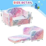 Lamerge Toddler Sofa, Toddler Folding Chair, Kids Sofa 2 in 1 Kids Sofa Luminous Sofa, Gift Sleeper for Boys and Girls