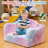 Lamerge Toddler Sofa, Toddler Folding Chair, Kids Sofa 2 in 1 Kids Sofa Luminous Sofa, Gift Sleeper for Boys and Girls