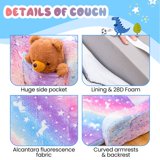 Lamerge Toddler Sofa, Toddler Folding Chair, Kids Sofa 2 in 1 Kids Sofa Luminous Sofa, Gift Sleeper for Boys and Girls