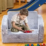 Lamerge Kids Toddler Sofa 2 in 1 Convertible Kids Sofa and Recliner with Pockets Convertible Kids Sofa Bed, Kids Play Sofa.