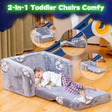 Lamerge Kids Toddler Sofa 2 in 1 Convertible Kids Sofa and Recliner with Pockets Convertible Kids Sofa Bed, Kids Play Sofa.