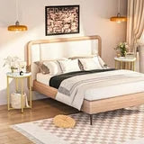 Lamerge Modern Gold Side Table Set - Durable and Stable End Tables for Living Room, Small Table & Bedside Tables with Faux Marble Top, Easy to Clean Small End Table, Stylish and Functional Design