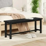 Lamerge Dining Table Chair Bench 2-Piece Set, Bench, 39-Inch, Stackable, for Dining Room Kitchen Conference Room, Black